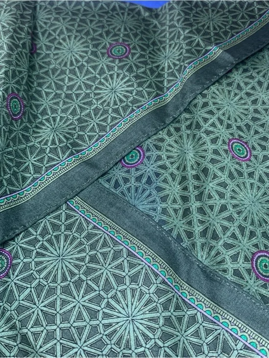 Christian Dior Green Geometric Handkerchief - Picture 3 of 17